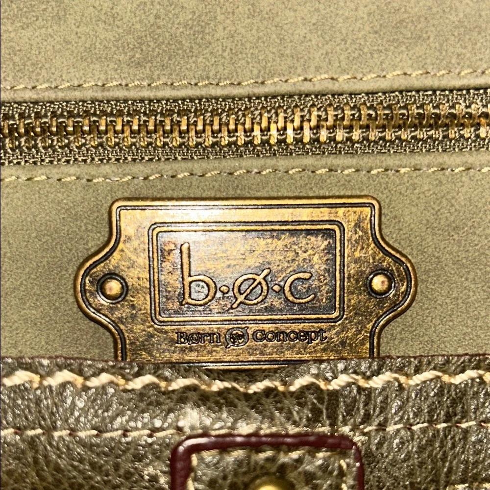 B.O.C. Green and Gold Messenger Bag